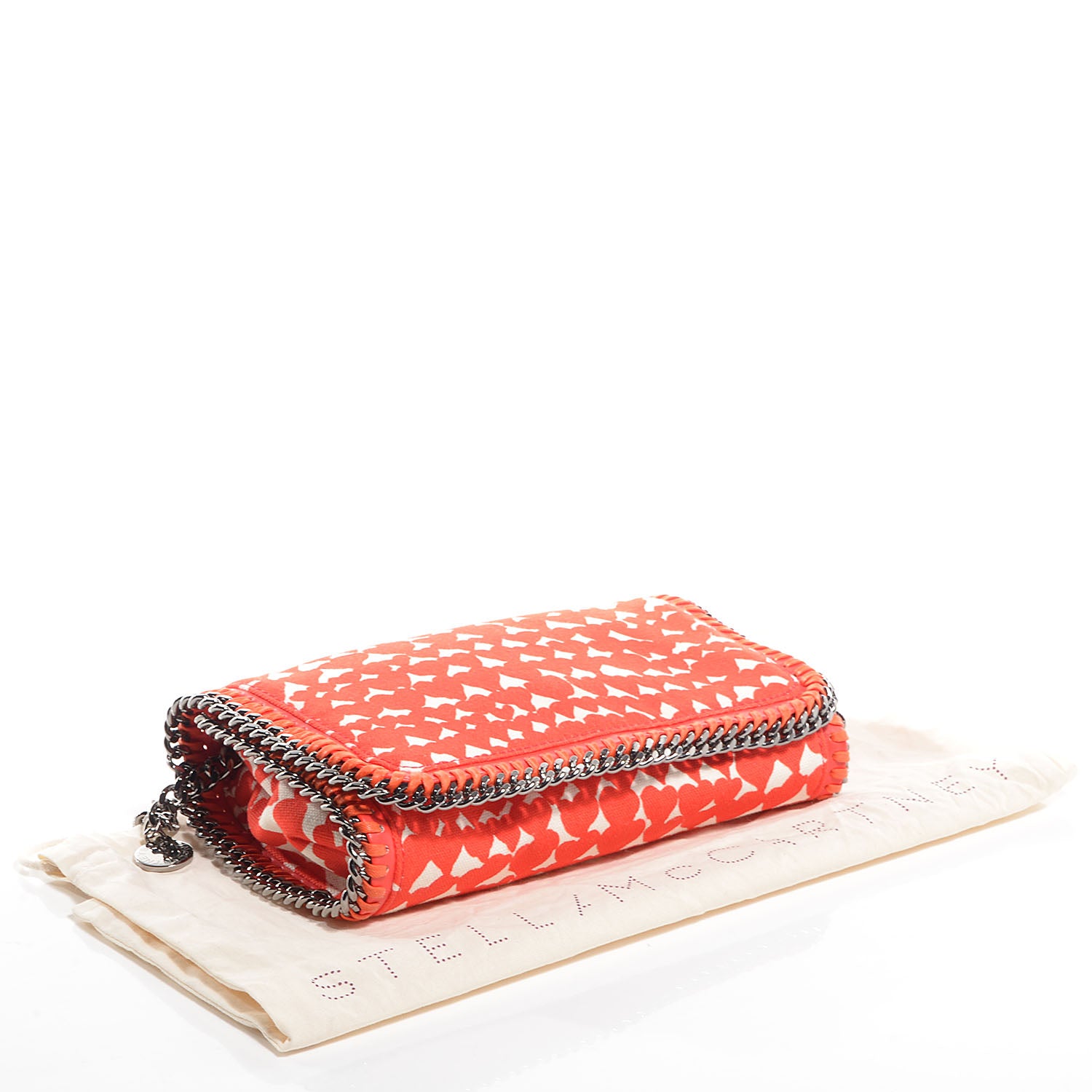 Stella McCartney Faux Leather Falabella Hearts Convertible Clutch Flame 4 of 10