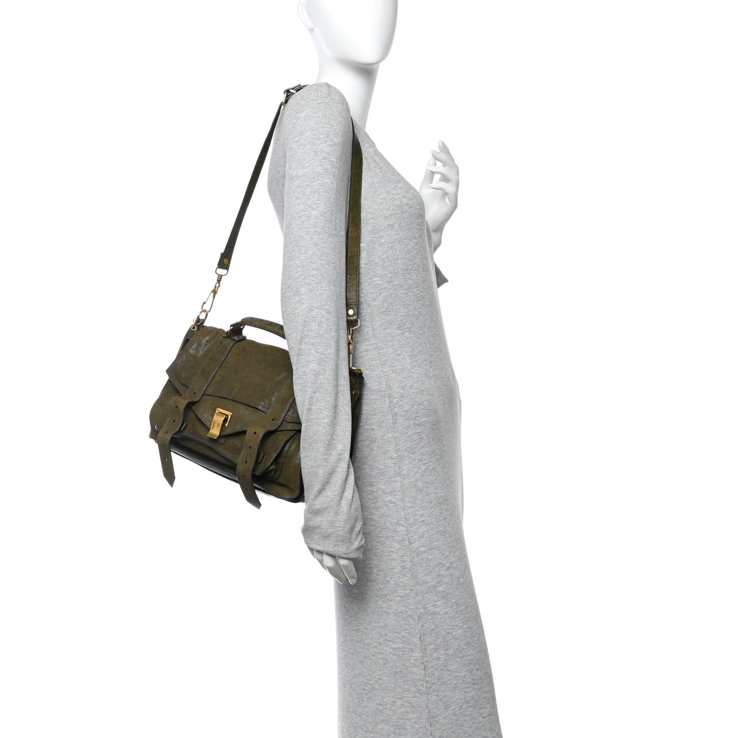 Lambskin Medium PS1 Satchel Military