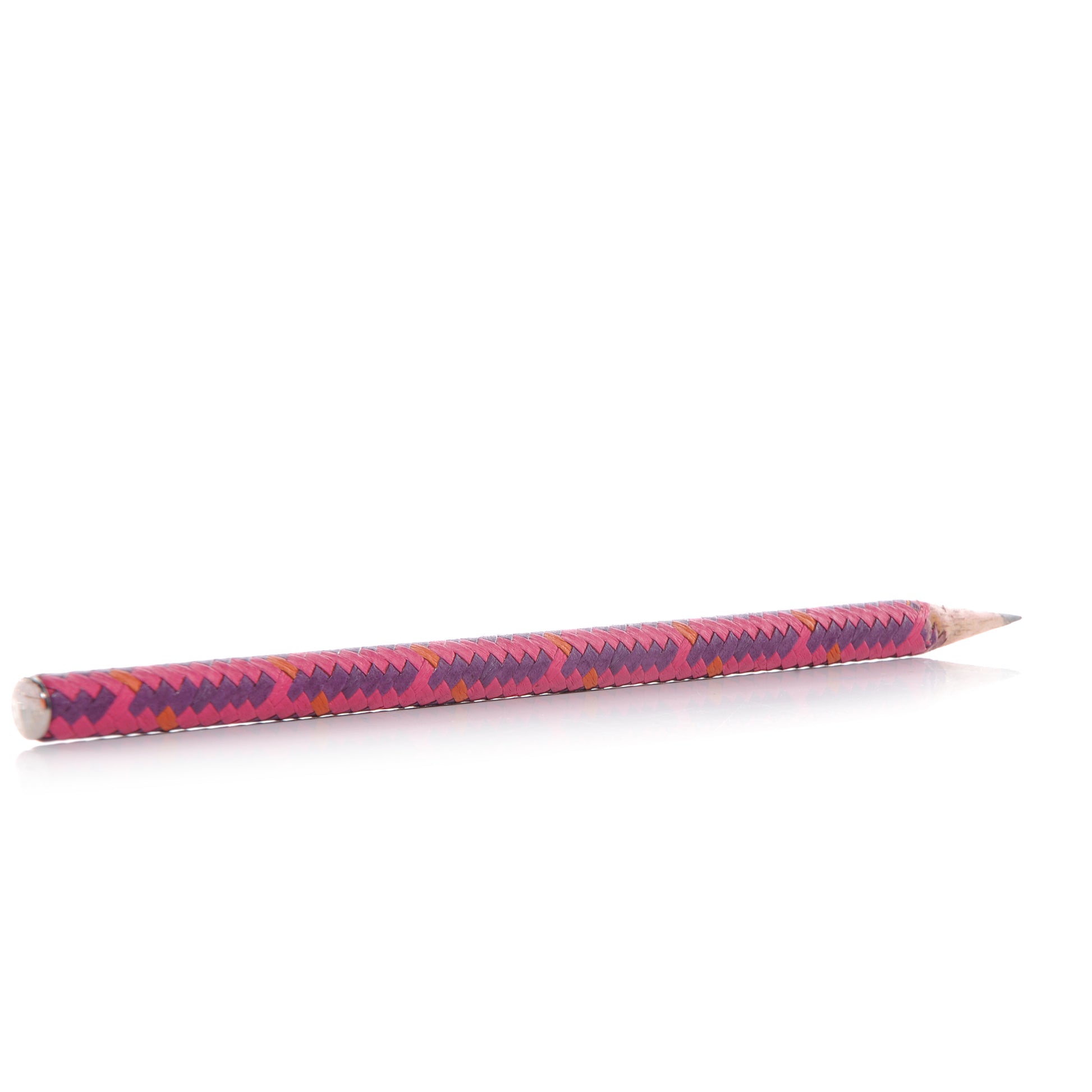 Hermes Madras Goatskin Arlequin Pencil Violet Shocking Pink Orange 3 of 5