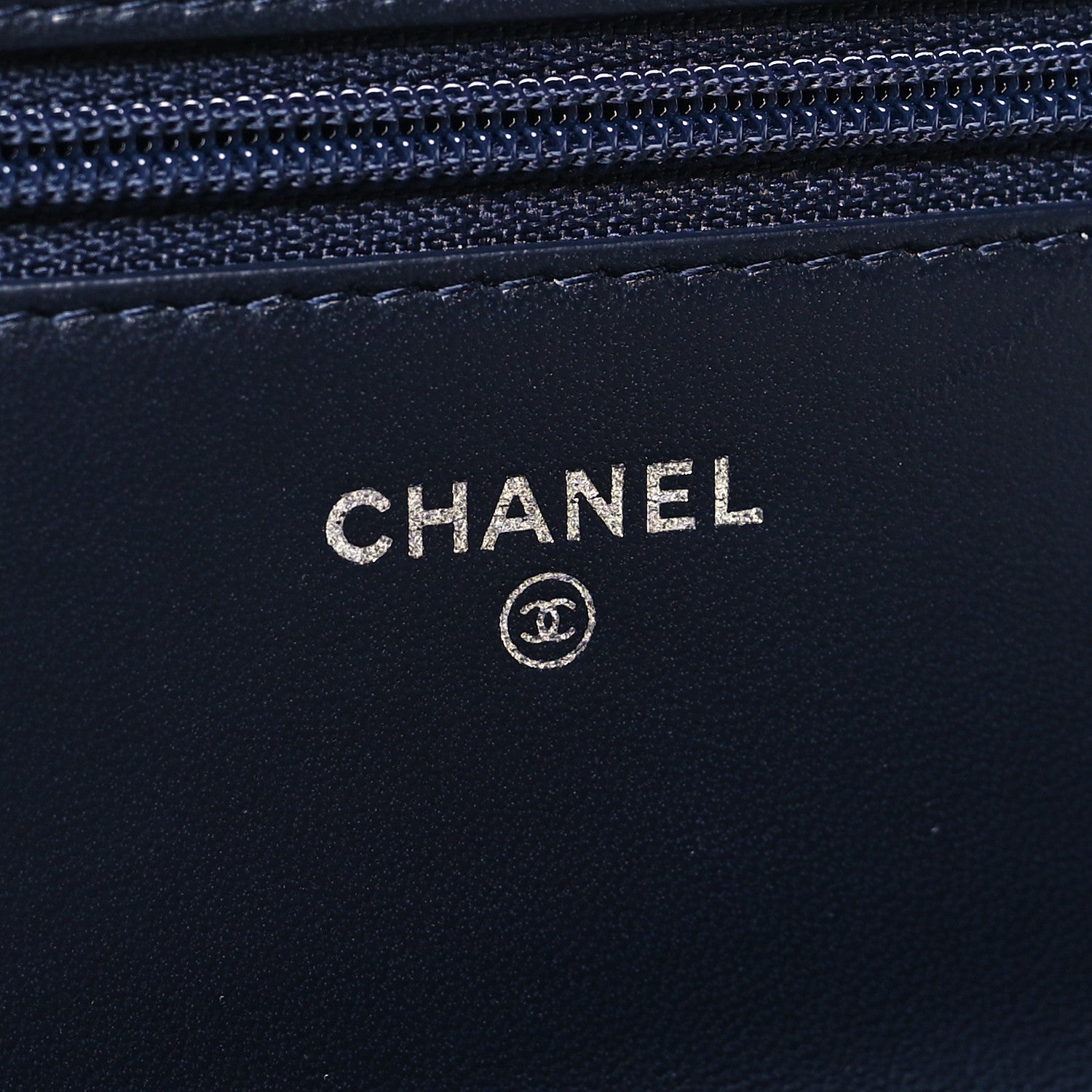 Chanel Lambskin Quilted Boy Wallet On Chain WOC Navy Blue 6 of 11