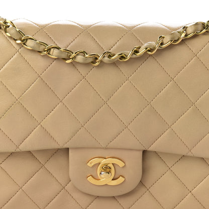 Chanel Lambskin Quilted Medium Double Flap Beige 14 of 15