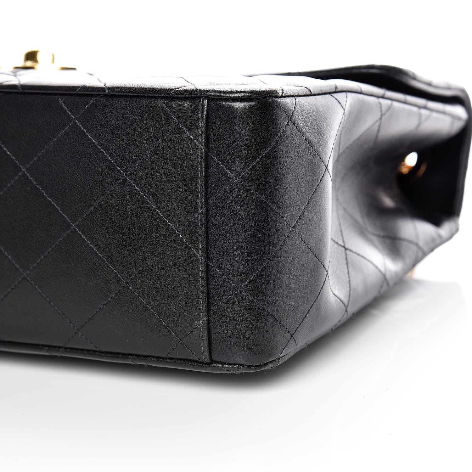 Chanel Lambskin Quilted XL Jumbo Single Flap Black 6 of 12