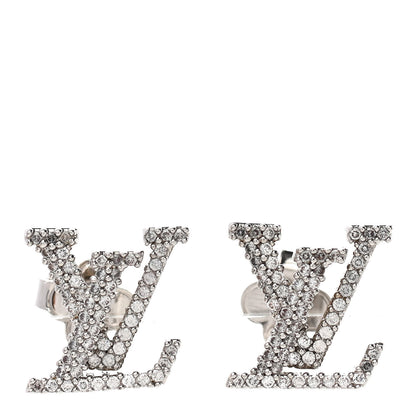 Louis Vuitton Crystal LV Iconic Earrings Silver 1 of 4