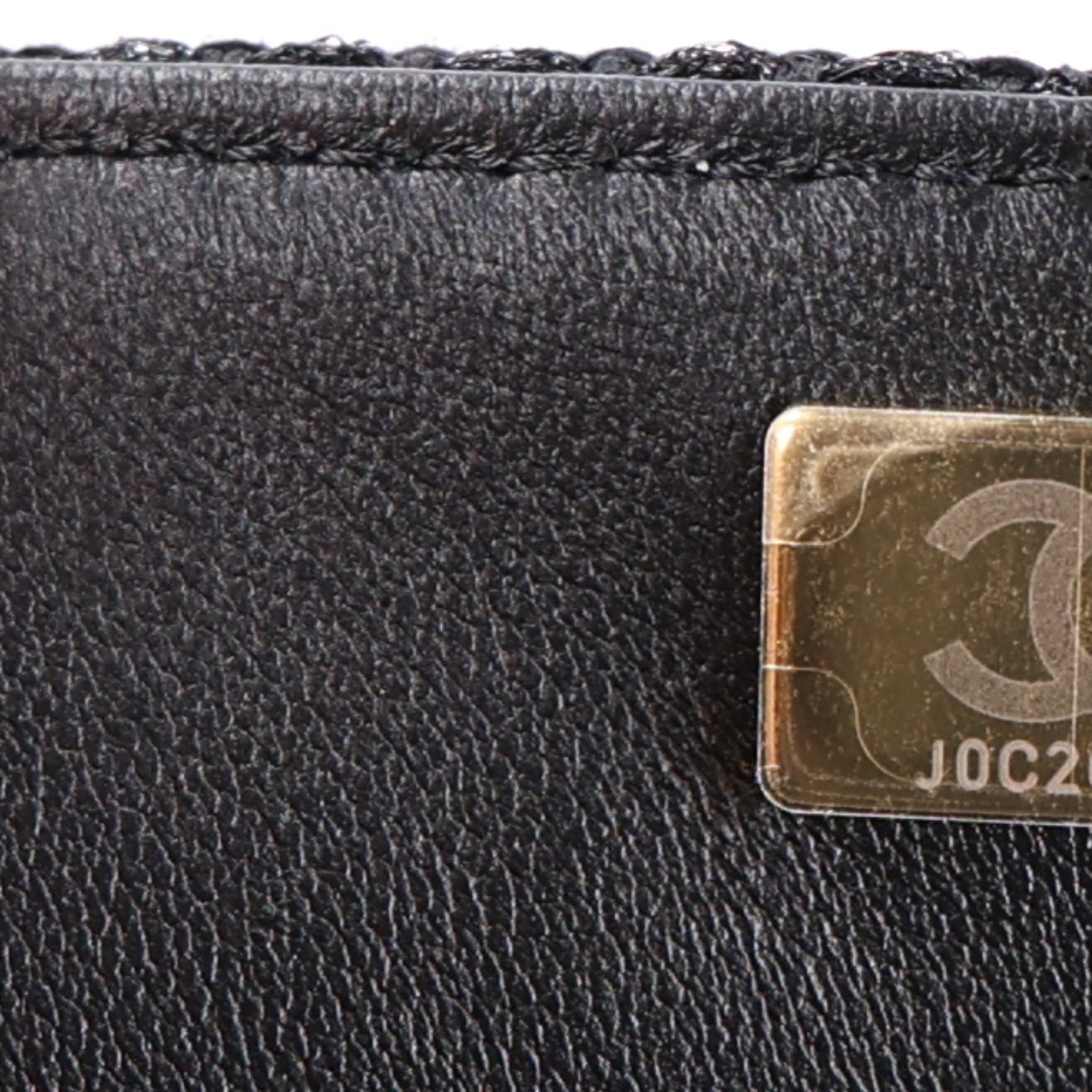 Tweed Quilted Medium Retro Twist Top Handle Flap  Black