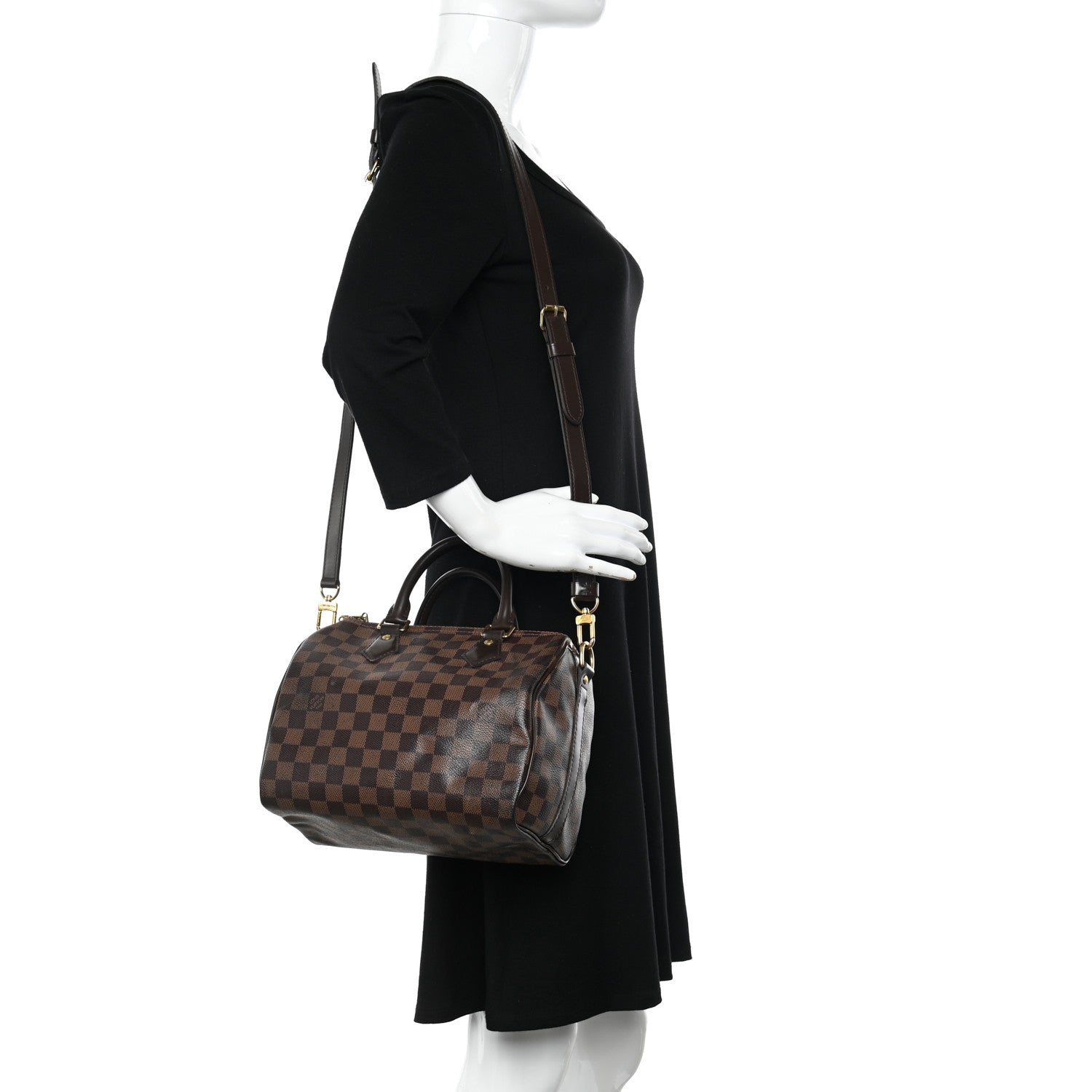 Louis Vuitton Damier Ebene Speedy Bandouliere 25 2 of 19