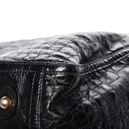 Saint Laurent Patent Crocodile Embossed Medium Downtown Tote Black 14 of 14