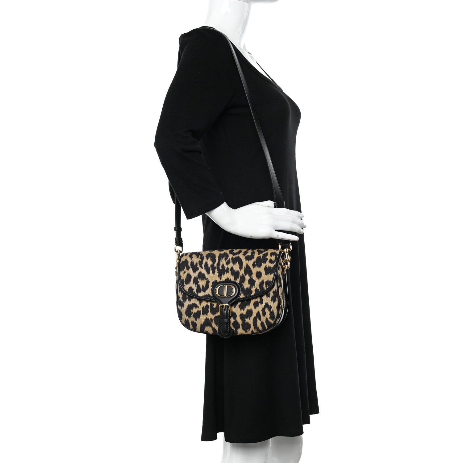 Christian Dior Canvas Mizza Embroidered Medium Bobby Flap Beige Multicolor 2 of 9