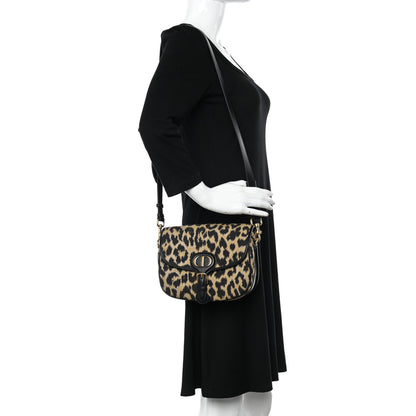 Christian Dior Canvas Mizza Embroidered Medium Bobby Flap Beige Multicolor 2 of 9