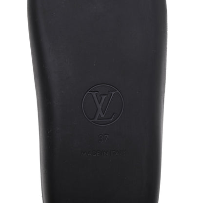 Louis Vuitton Metallic Calfskin Monogram Logo Sunbath Slide Sandals 37 6 of 8