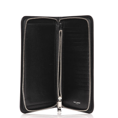 Saint Laurent Grain De Poudre Studded Zip Around Wallet Black 5 of 8