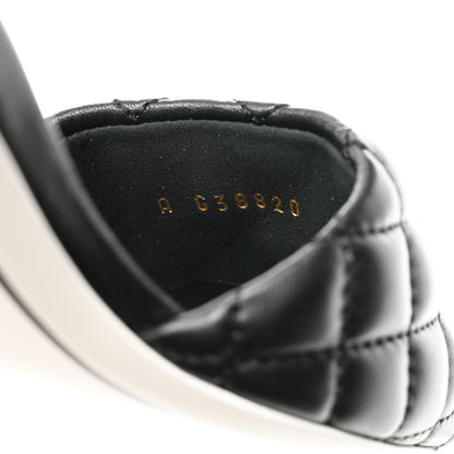 Chanel Lambskin Quilted Textured CC Mules 37.5 Black 6 of 9