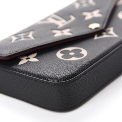 Louis Vuitton Empreinte Monogram Giant Felicie Pochette Black Beige 6 of 10
