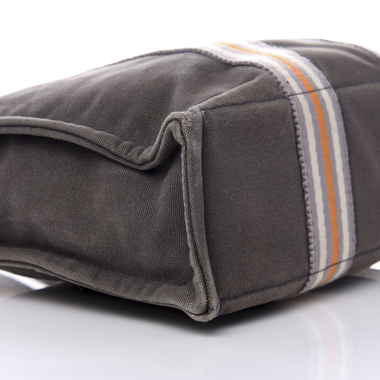 Hermes Canvas Tout Fourre PM Grey Orange 5 of 7
