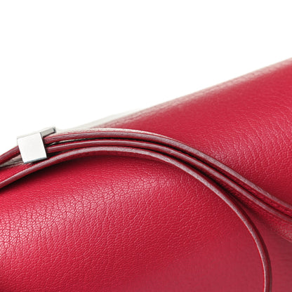Celine Goatskin Medium Classic Box Flap Bag Dark Pink 17 of 17