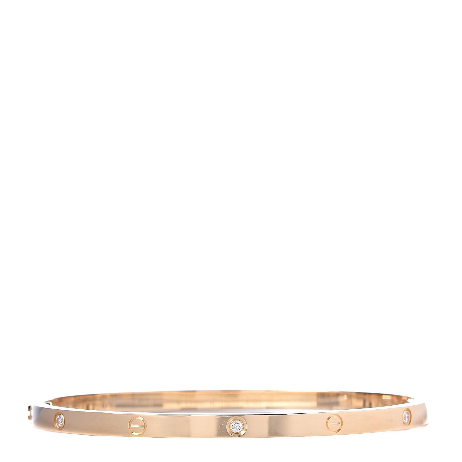 Cartier 18K Yellow Gold 6 Diamond Small LOVE Bracelet 18 3 of 6