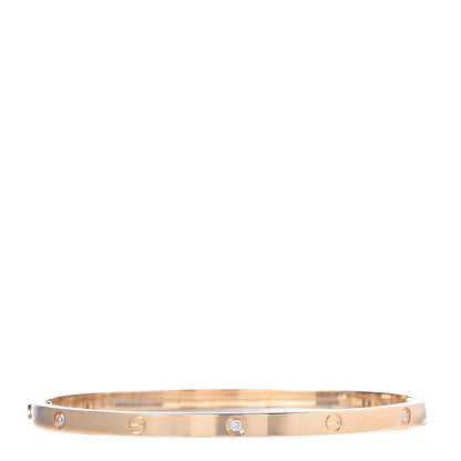 Cartier 18K Yellow Gold 6 Diamond Small LOVE Bracelet 18 3 of 6