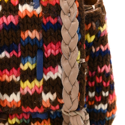 Chloe Cashmere Knit Calfskin Mini Penelope Soft Shoulder Bag Woodrose Multicolor 11 of 12