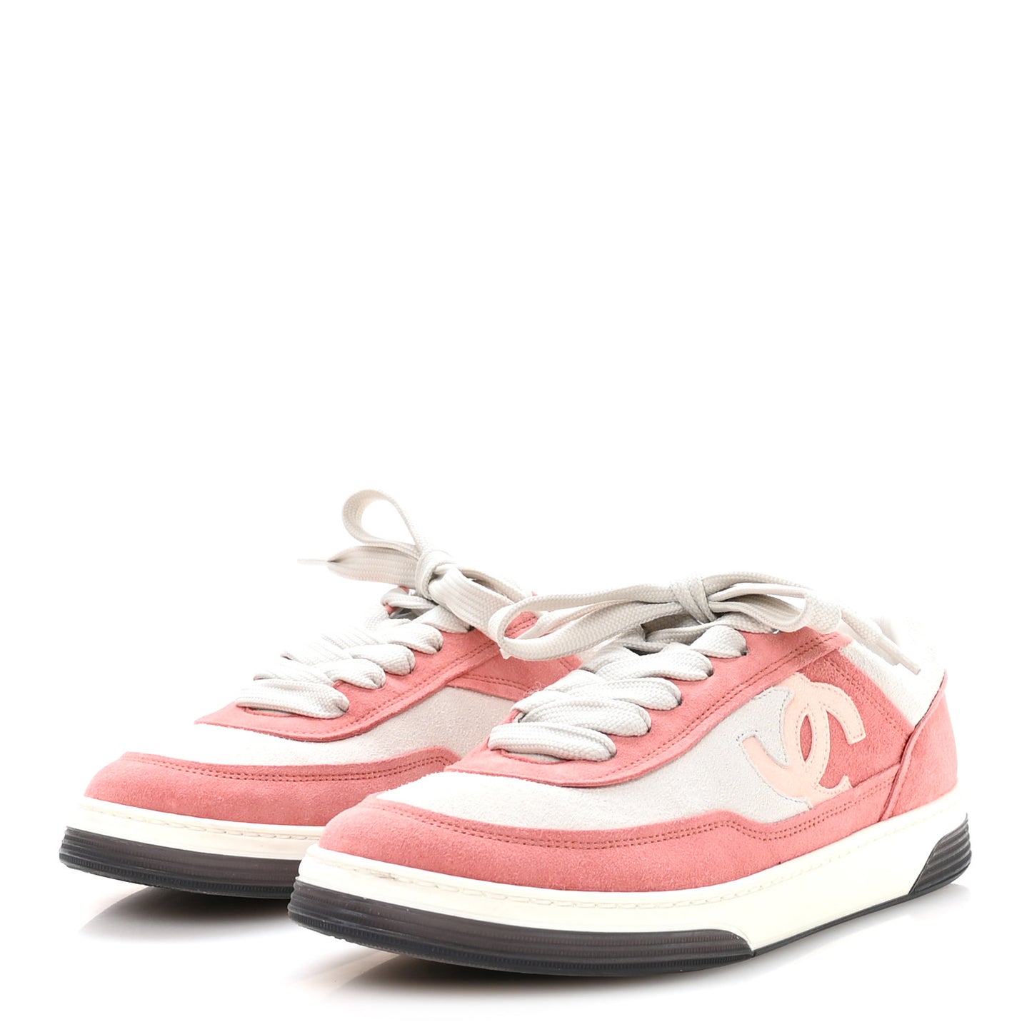 Suede Kidskin Womens CC Sneakers 38.5 White Pink