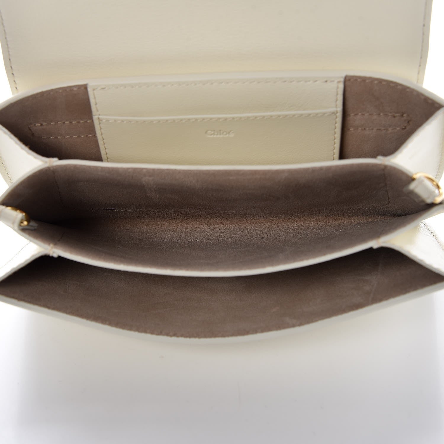 Chloe Calfskin Drew Bijou Clutch Natural White 5 of 8