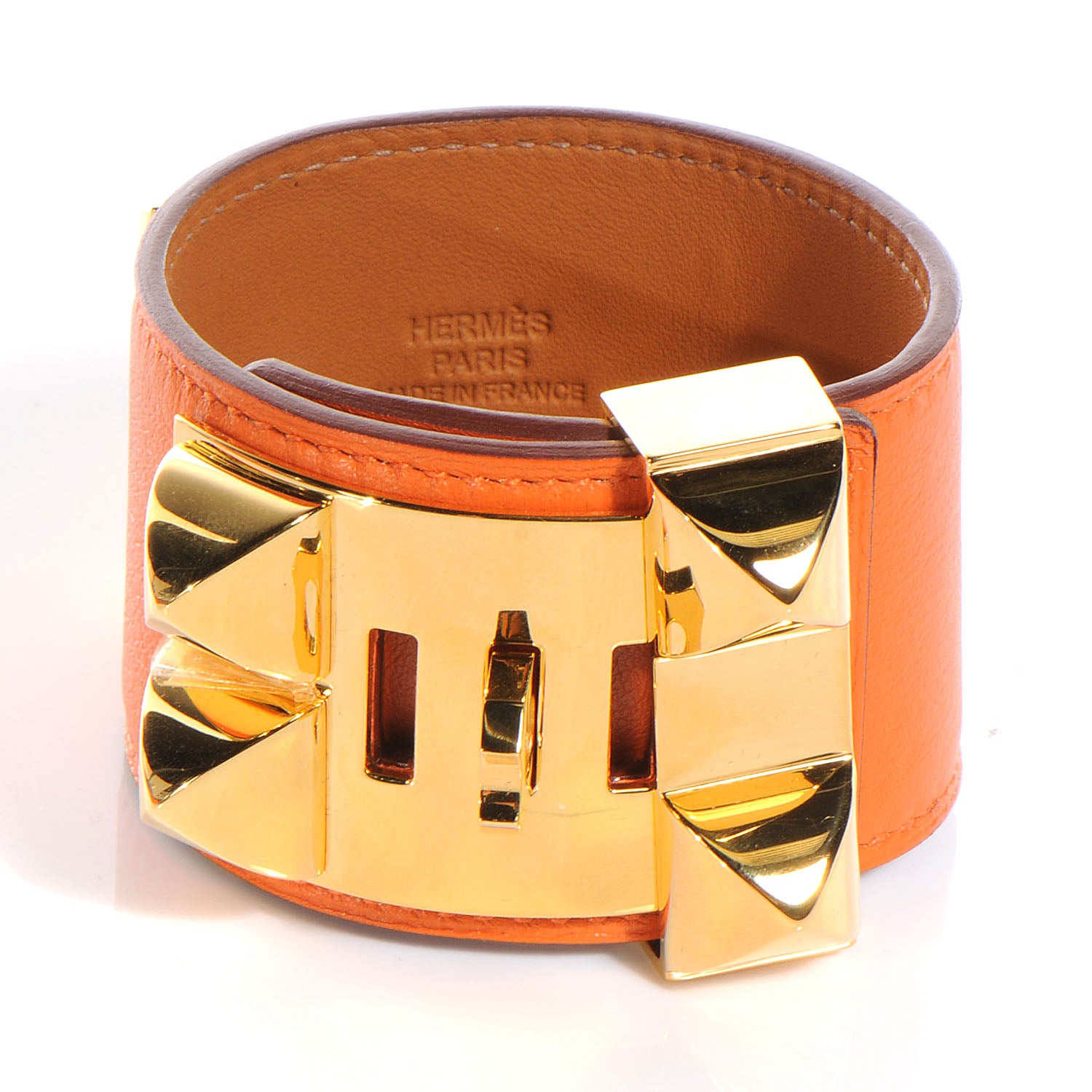 Hermes Swift Collier de Chien CDC Bracelet Small Orange 3 of 7