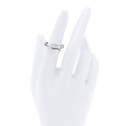Bulgari 18K White Gold Diamond Serpenti Viper Single Spiral Ring 2 of 4