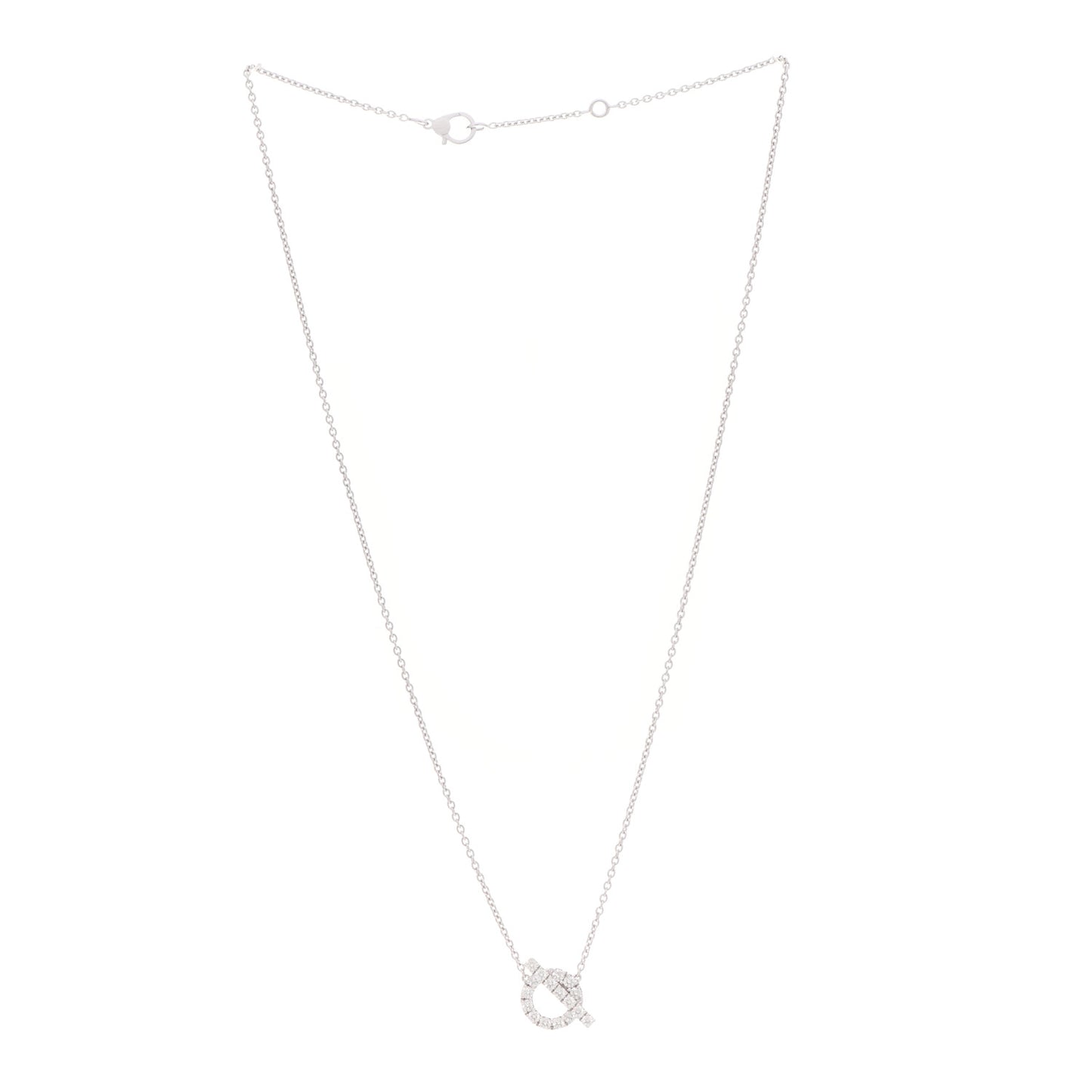 18K White Gold Diamond Finesse Pendant Necklace