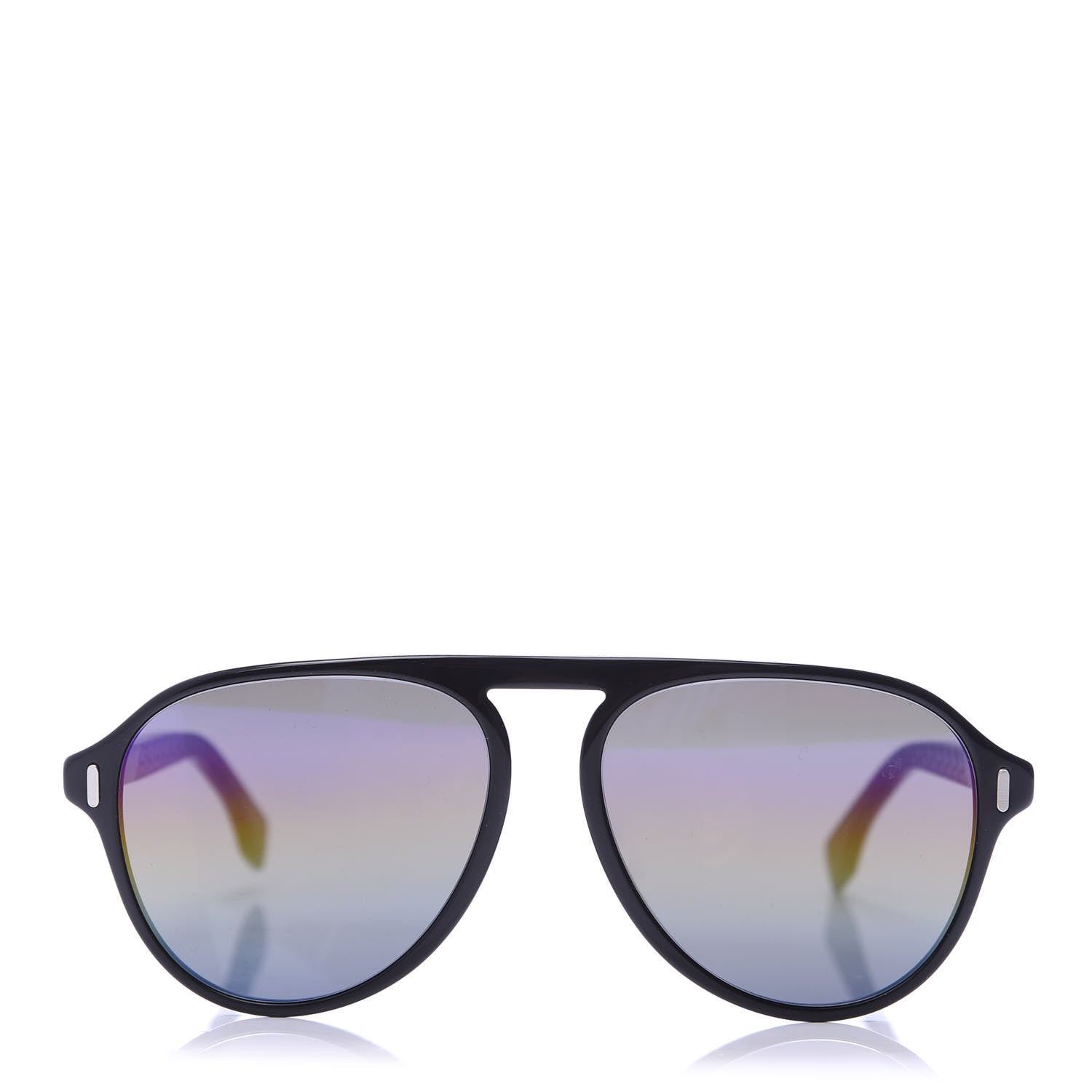 Fendi Acetate Aviator Sunglasses FF M0055/G/S Rainbow Black 3 of 7