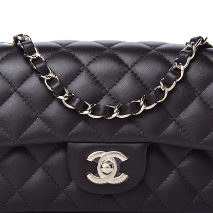 Chanel Lambskin Quilted Mini Rectangular Flap Dark Brown 10 of 11