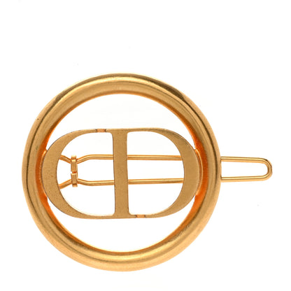 Christian Dior Metal CD Logo Barrette Gold 1 of 3