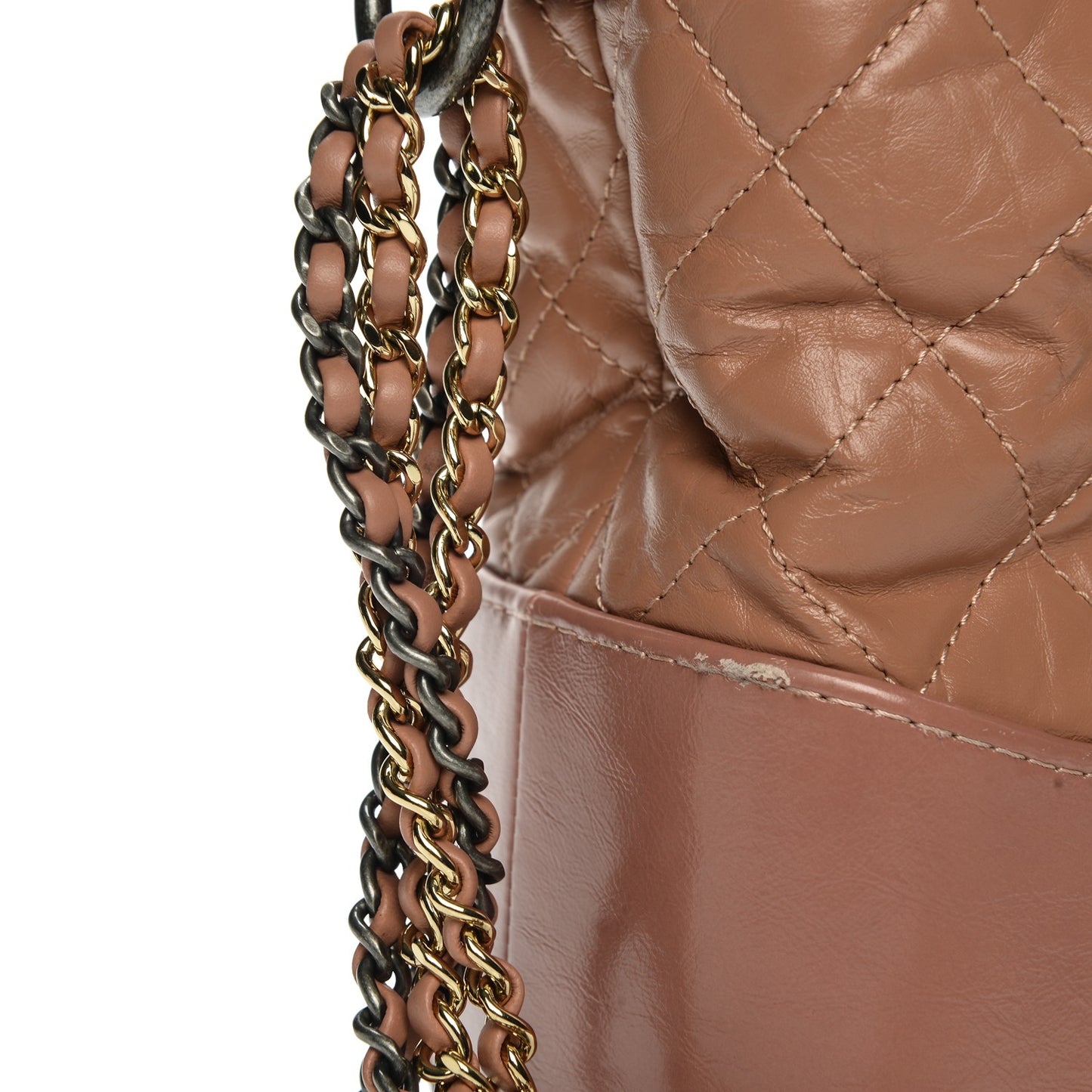 Aged Calfskin Quilted Medium Gabrielle Hobo Pink