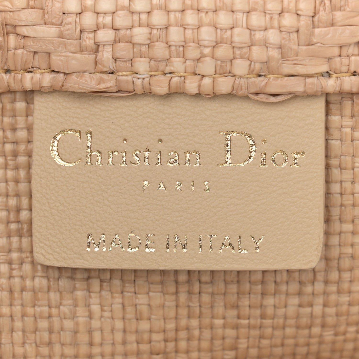 Christian Dior Raffia Cannage Large Book Tote Natural 6 of 11