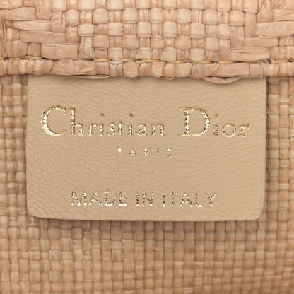 Christian Dior Raffia Cannage Large Book Tote Natural 6 of 11