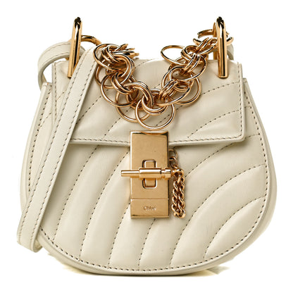 Chloe Calfskin Quilted Nano Drew Bijou Shoulder Bag Natural White 1 of 10