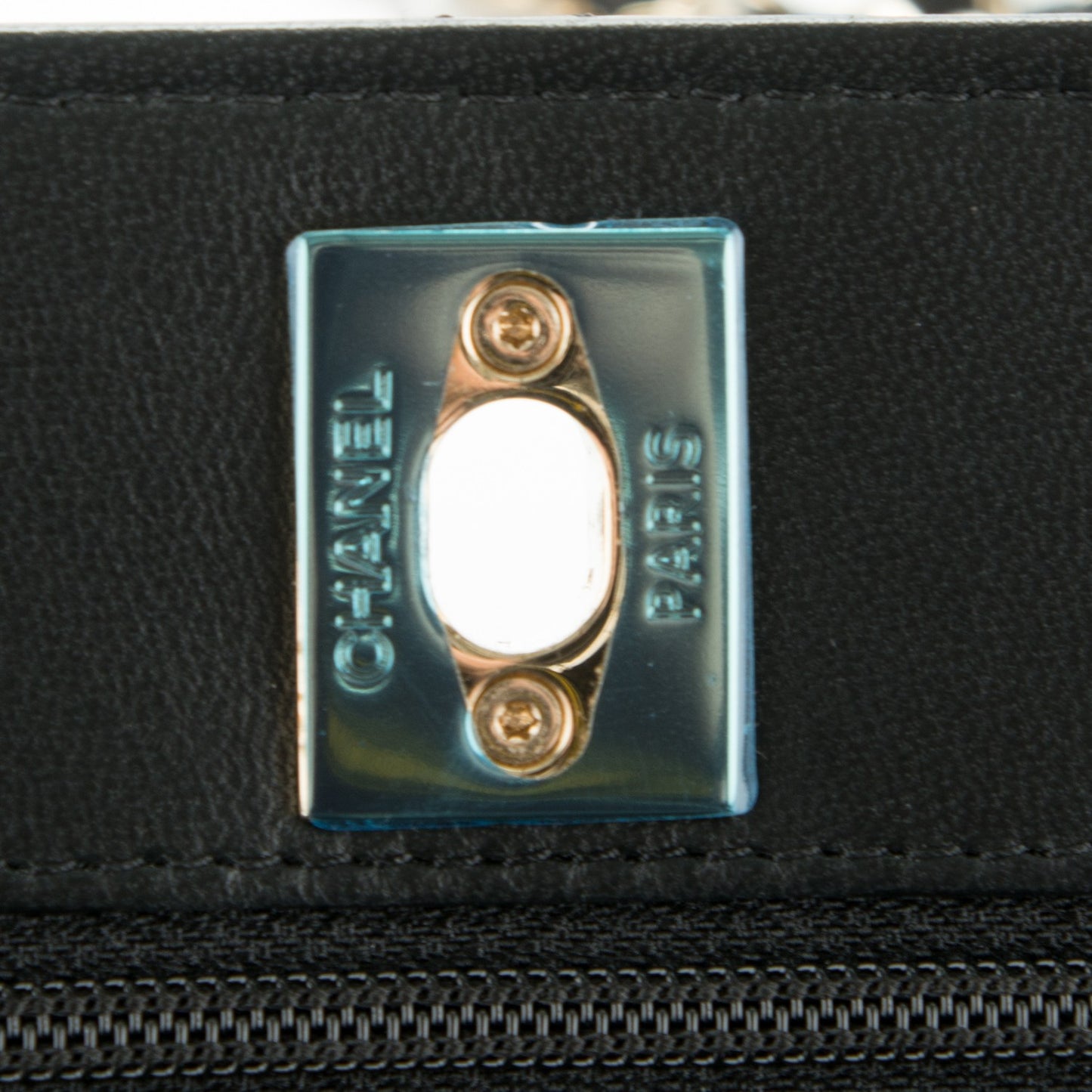 Lambskin Quilted Trendy CC Wallet On Chain WOC Black