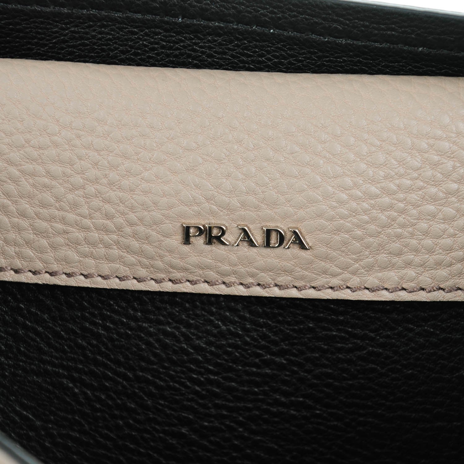 Prada Vitello Daino Small Double Bag Argilla Black 6 of 8