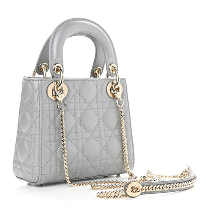 Christian Dior Lambskin Cannage Mini Lady Dior Grey 2 of 7