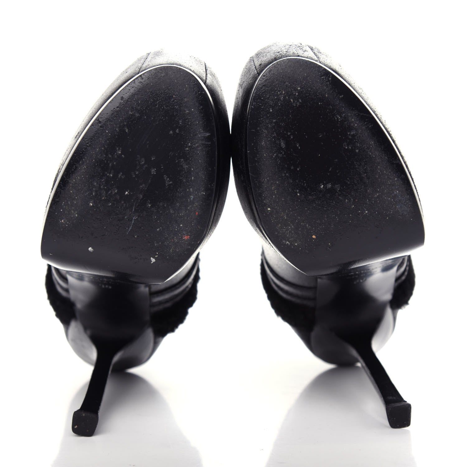 Saint Laurent Nappa Shearling Tribtoo 140 Platform Boots 36 Black 6 of 10
