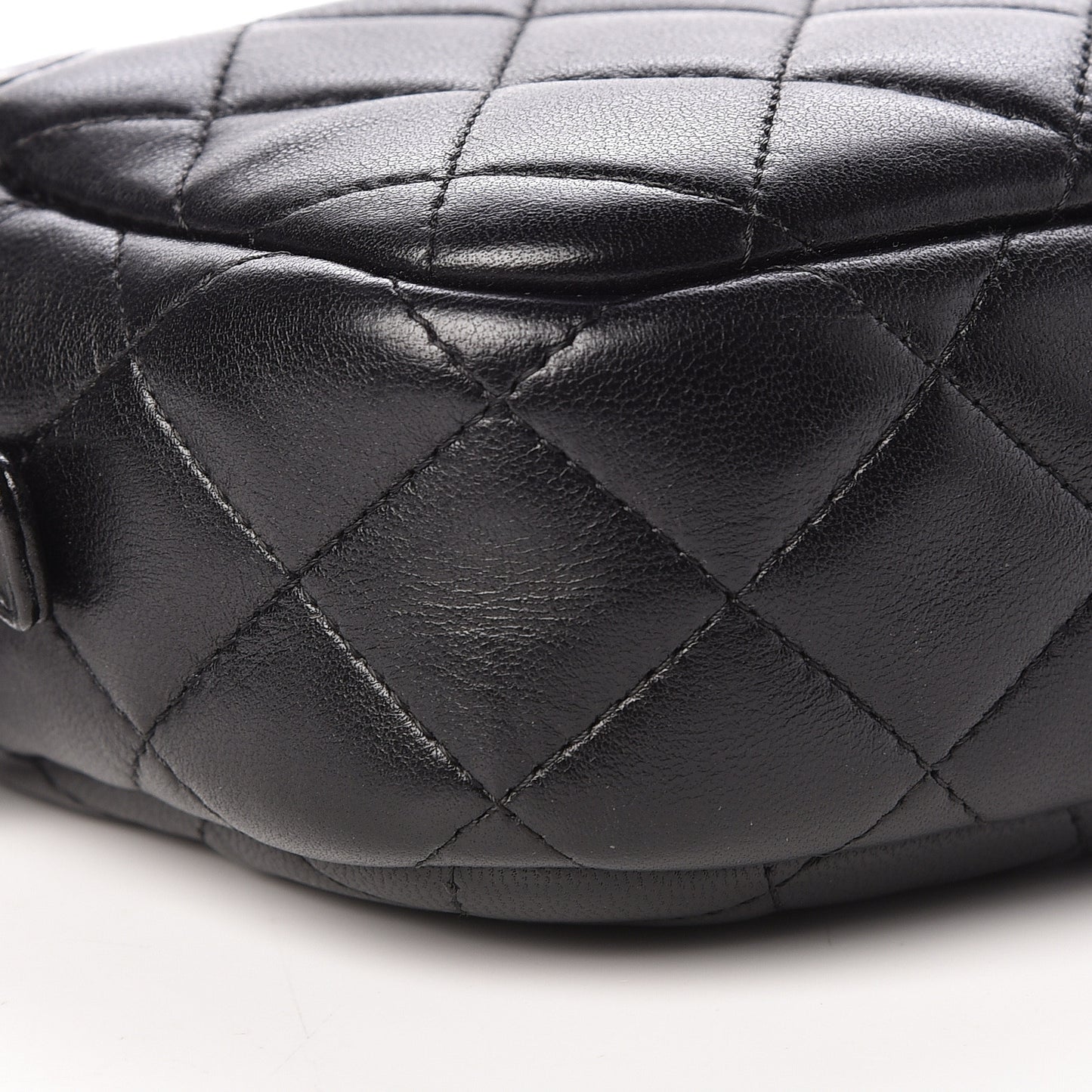 Lambskin Quilted Small Timeless Camera Case Black