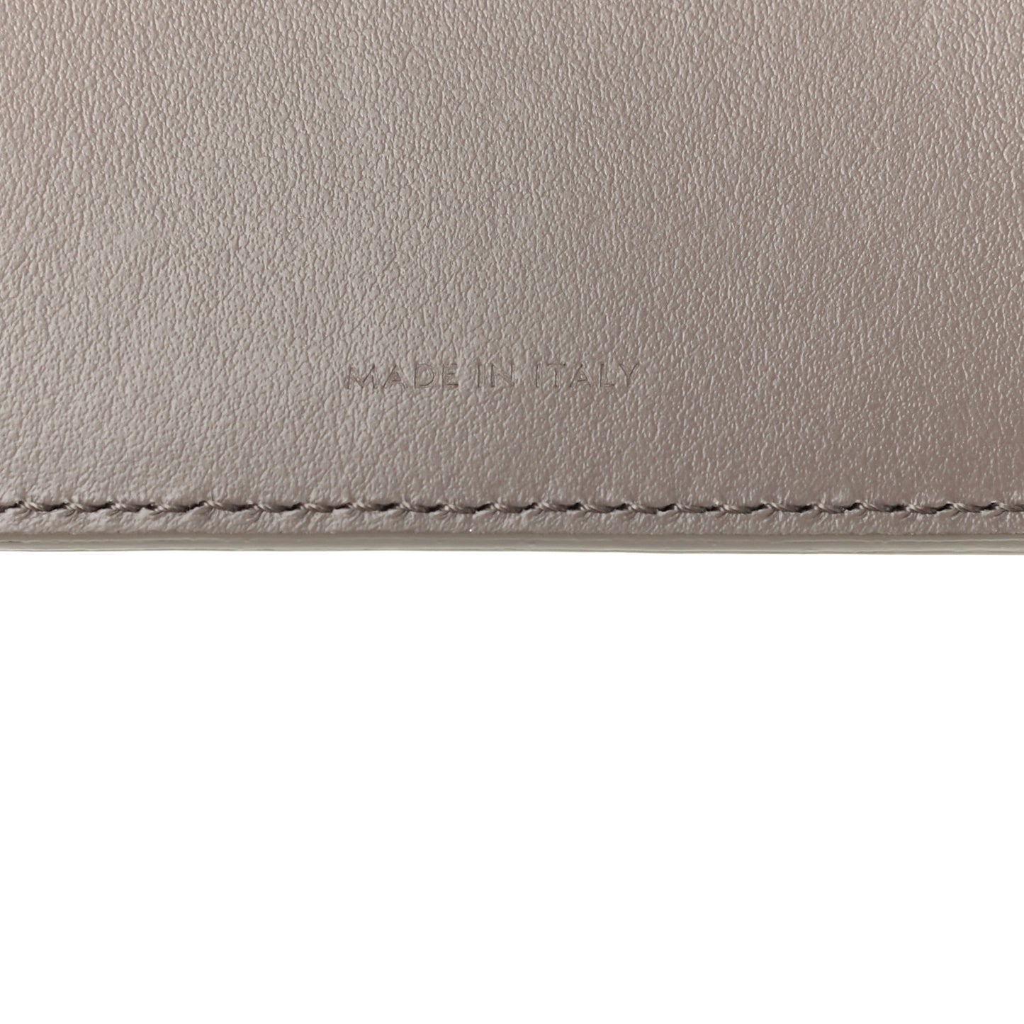 Grained Calfskin Medium Multifunction Strap Wallet Grey