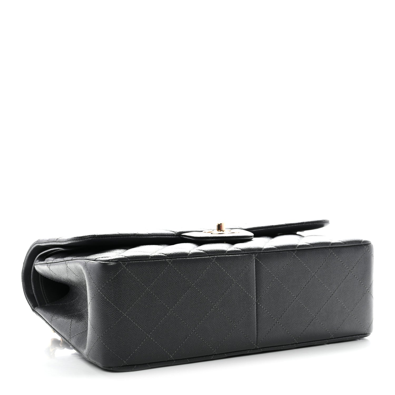 Chanel Caviar Quilted Jumbo Double Flap Dark Grey 4 of 11