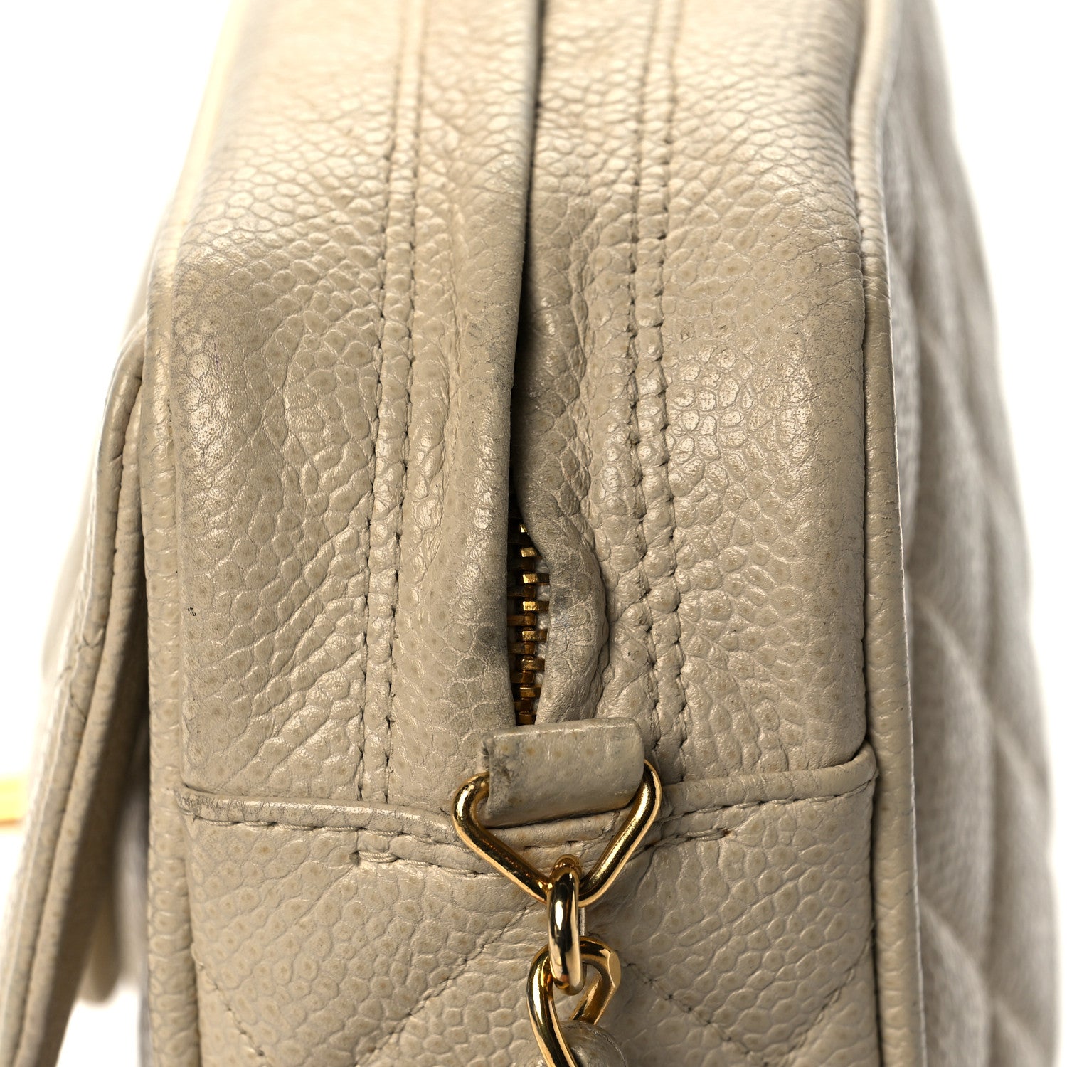Chanel Caviar Quilted Camera Case Beige Clair 13 of 15