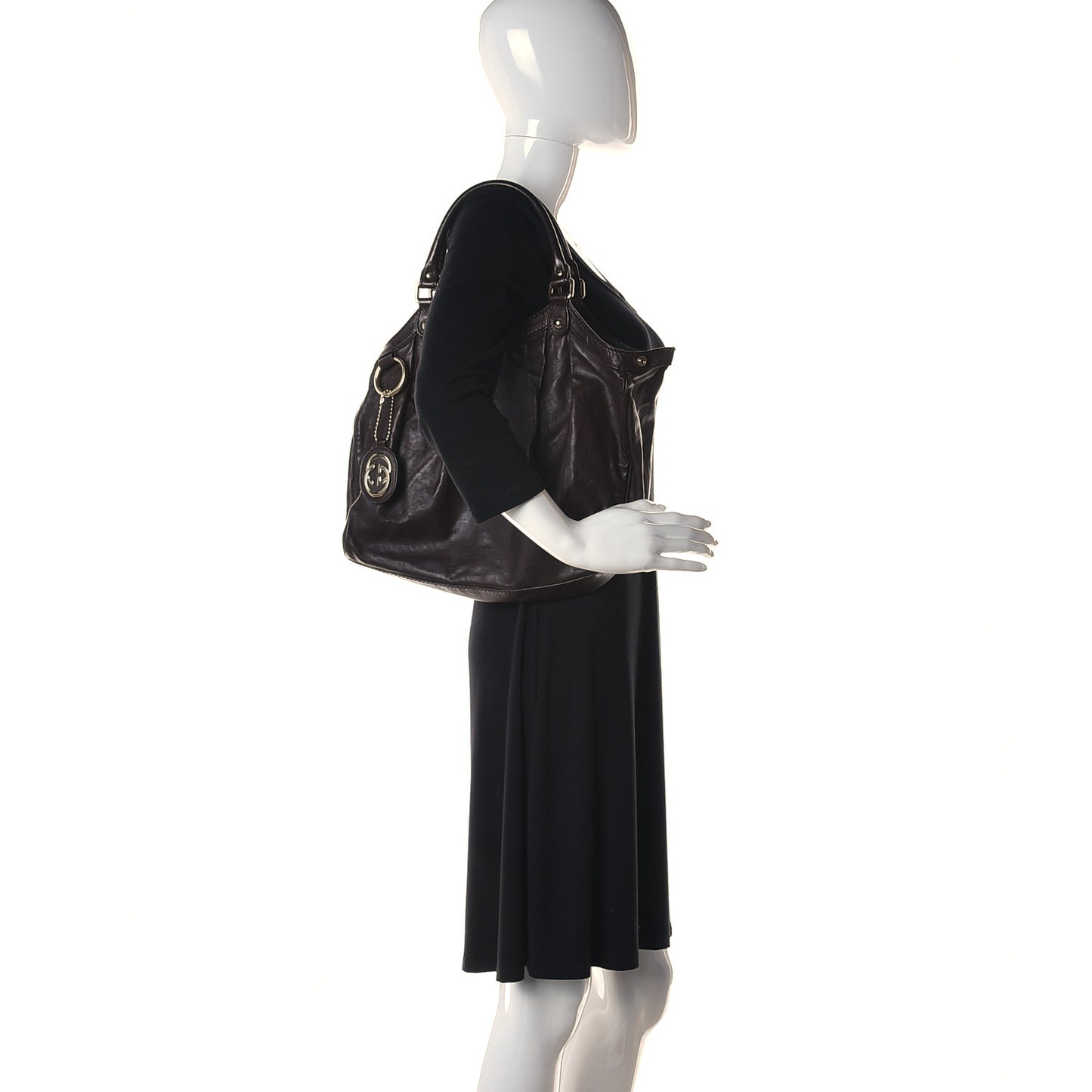 Calfskin Medium Sukey Tote Dark Brown