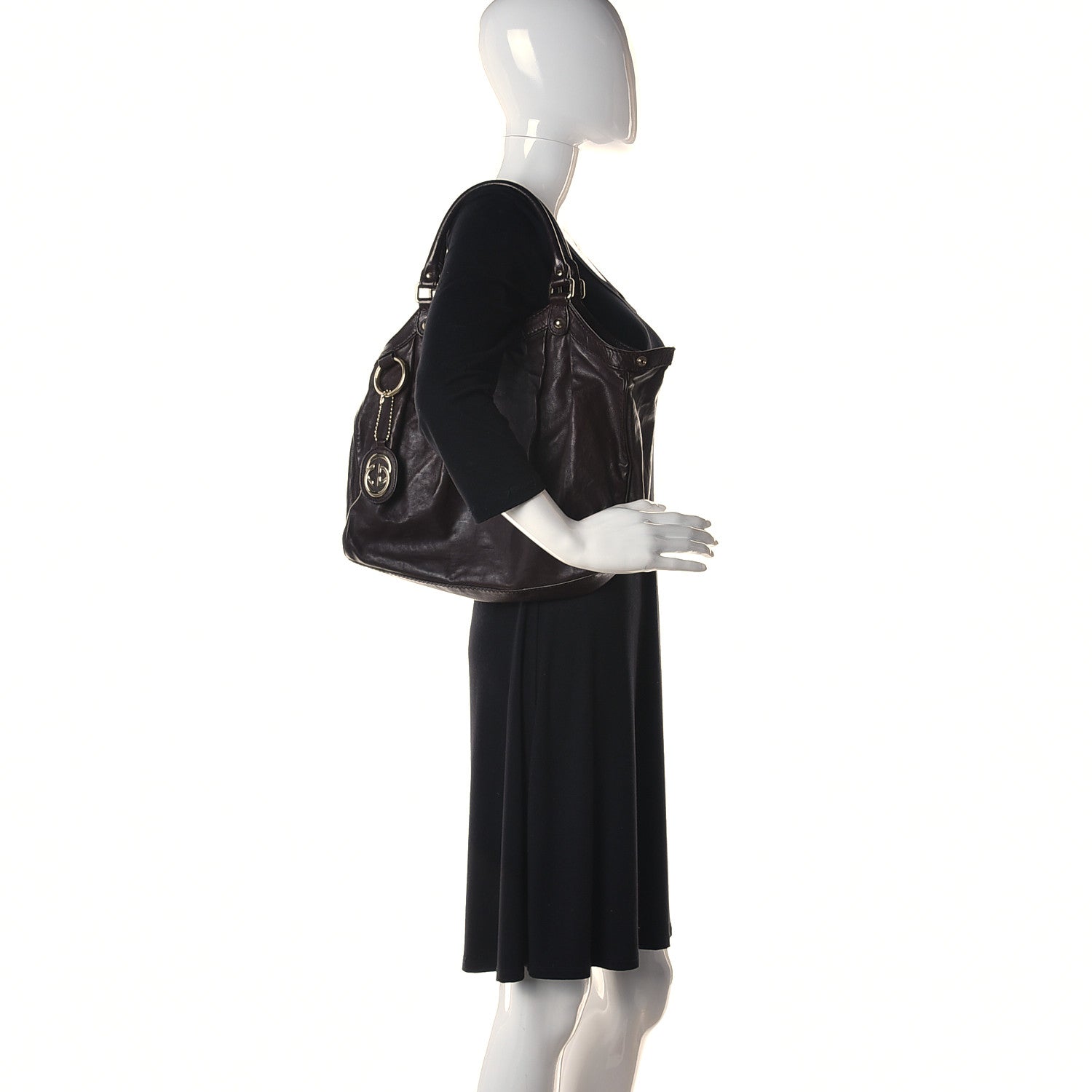 Gucci Calfskin Medium Sukey Tote Dark Brown 2 of 10