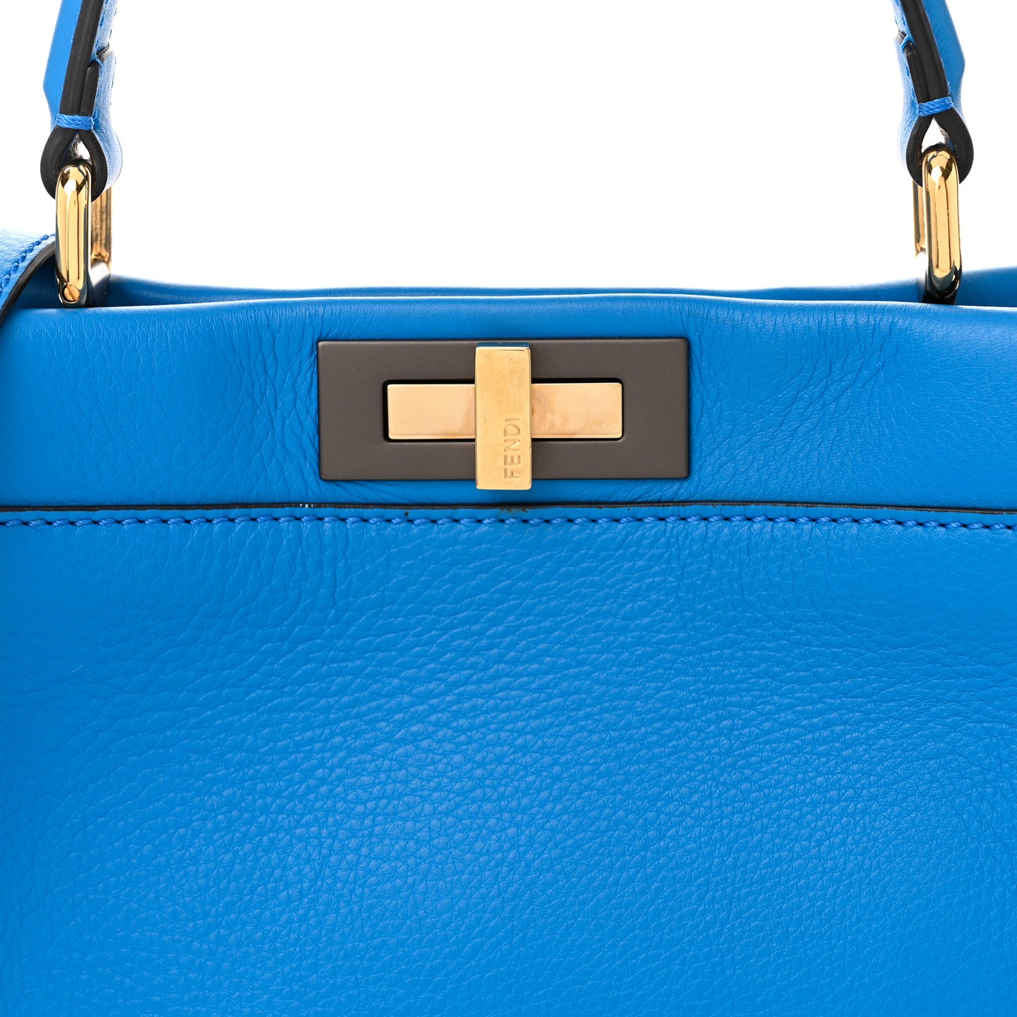 Vitello Seta Medium Peekaboo Iconic Satchel Blue Royal