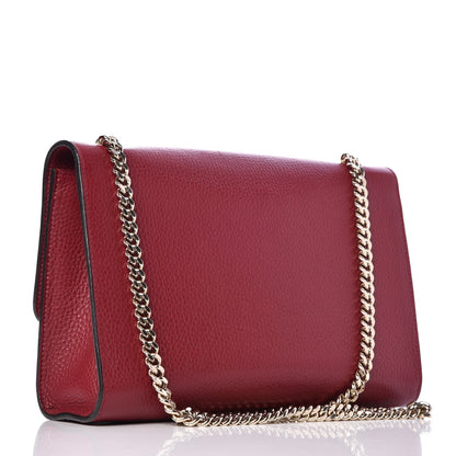 Gucci Pebbled Calfskin Medium Miss Bamboo Shoulder Bag Burgundy 3 of 8