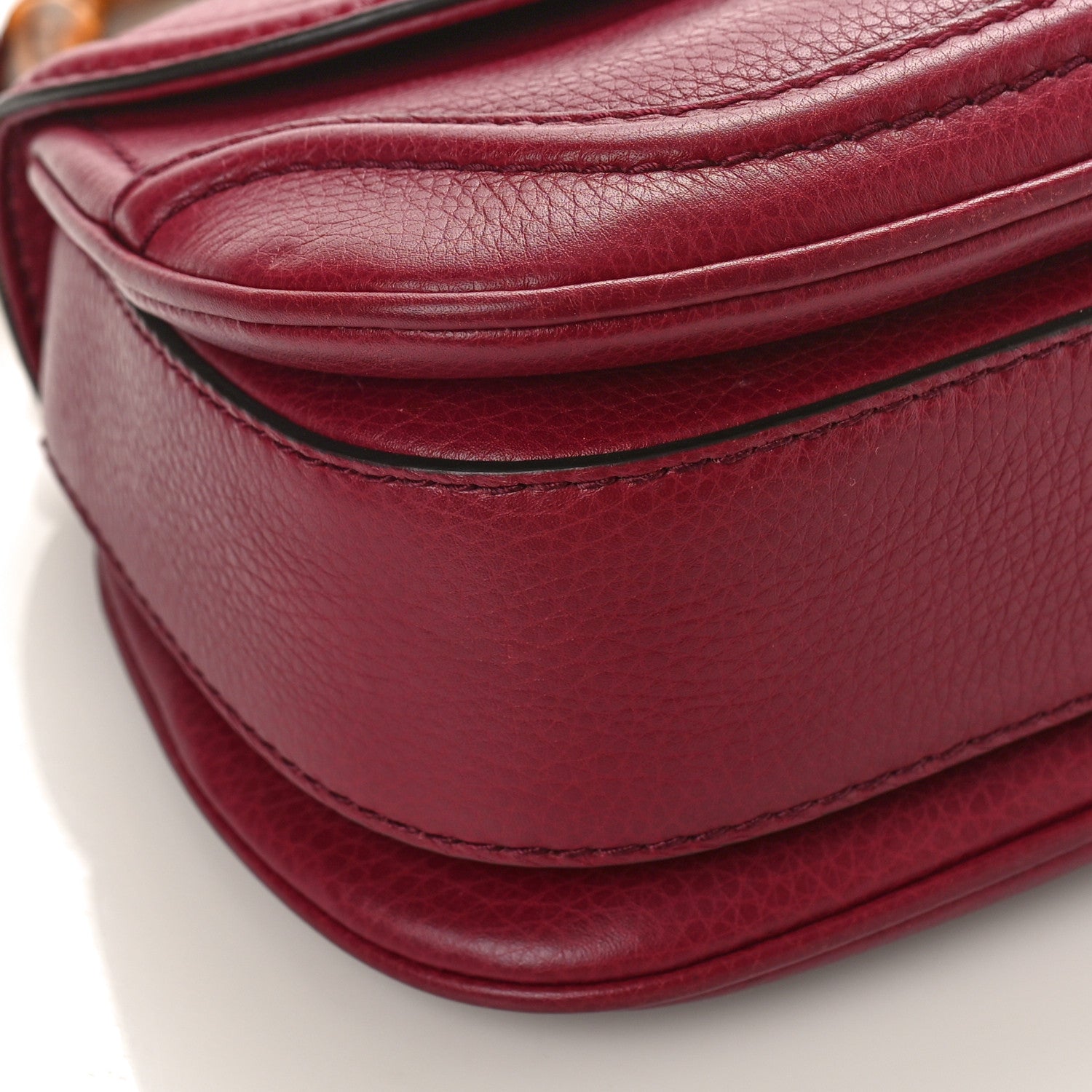 Gucci Calfskin Small New Bamboo Top Handle Bag Red 8 of 10