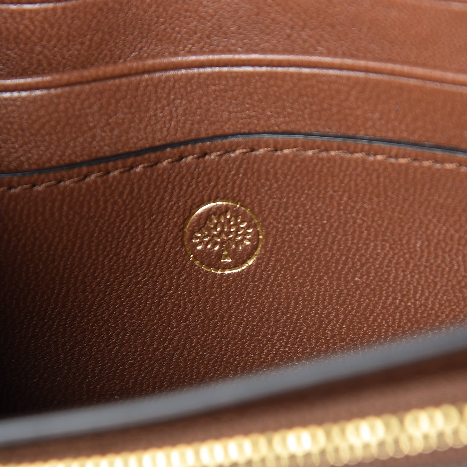 Mulberry Grain Vegetable Tanned Calfskin Medium Continental Wallet Oak 7 of 10