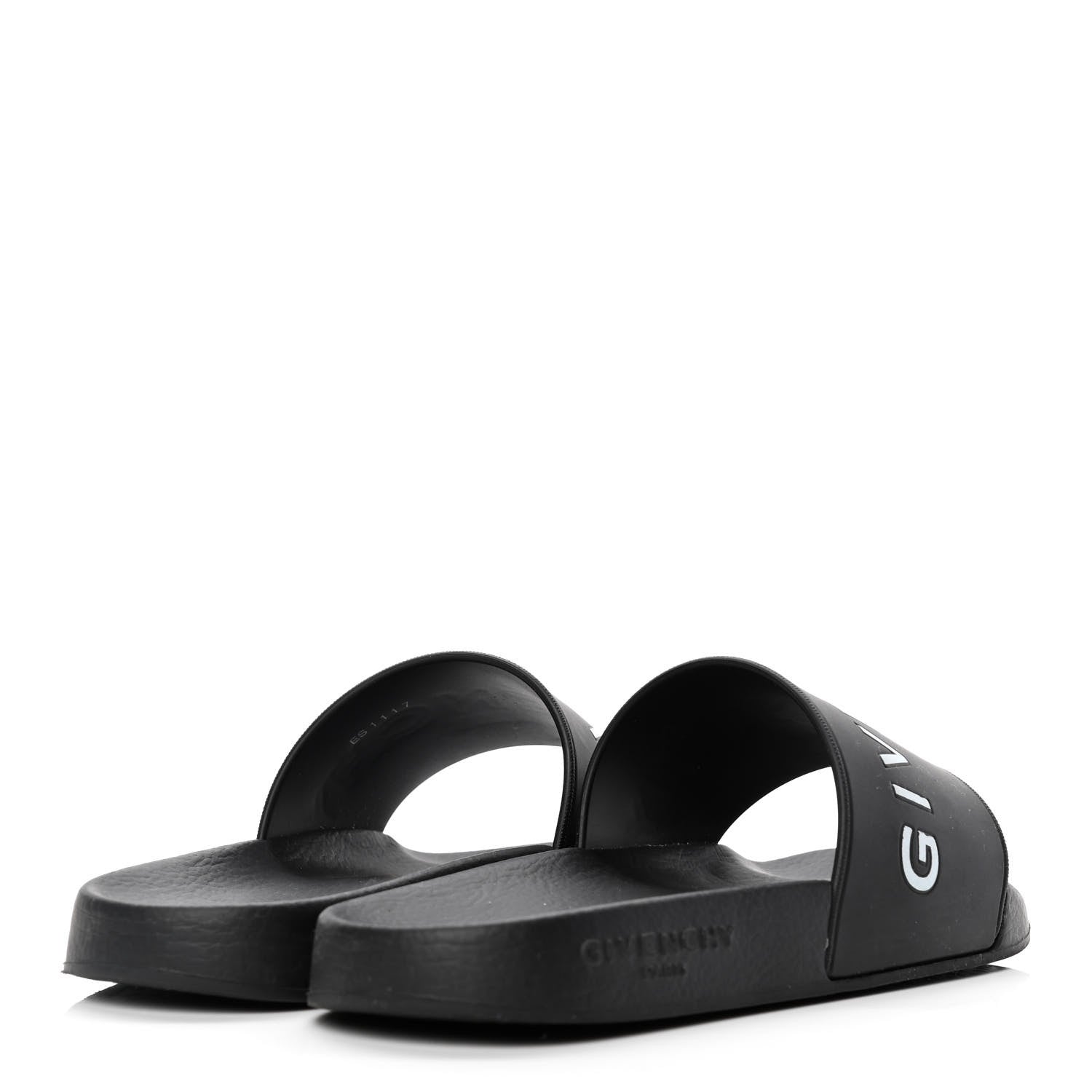 Givenchy Rubber Logo Pool Slide Sandals 35 Black 3 of 4