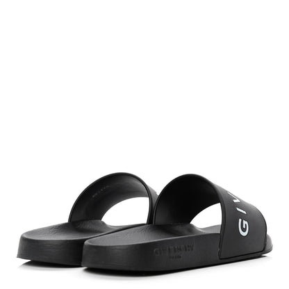 Givenchy Rubber Logo Pool Slide Sandals 35 Black 3 of 4