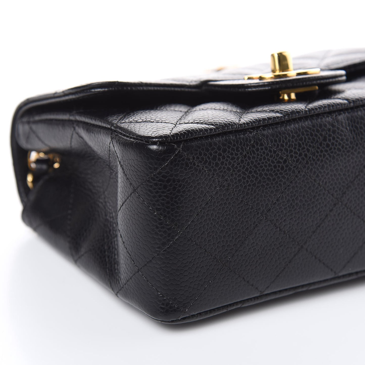 Caviar Quilted Mini Square Flap Black
